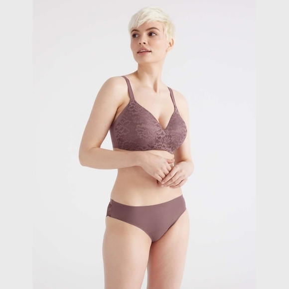 Knix Lace Wing Woman Contour Bra in Vintage Plum Size 8 NWT - Picture 2 of 9